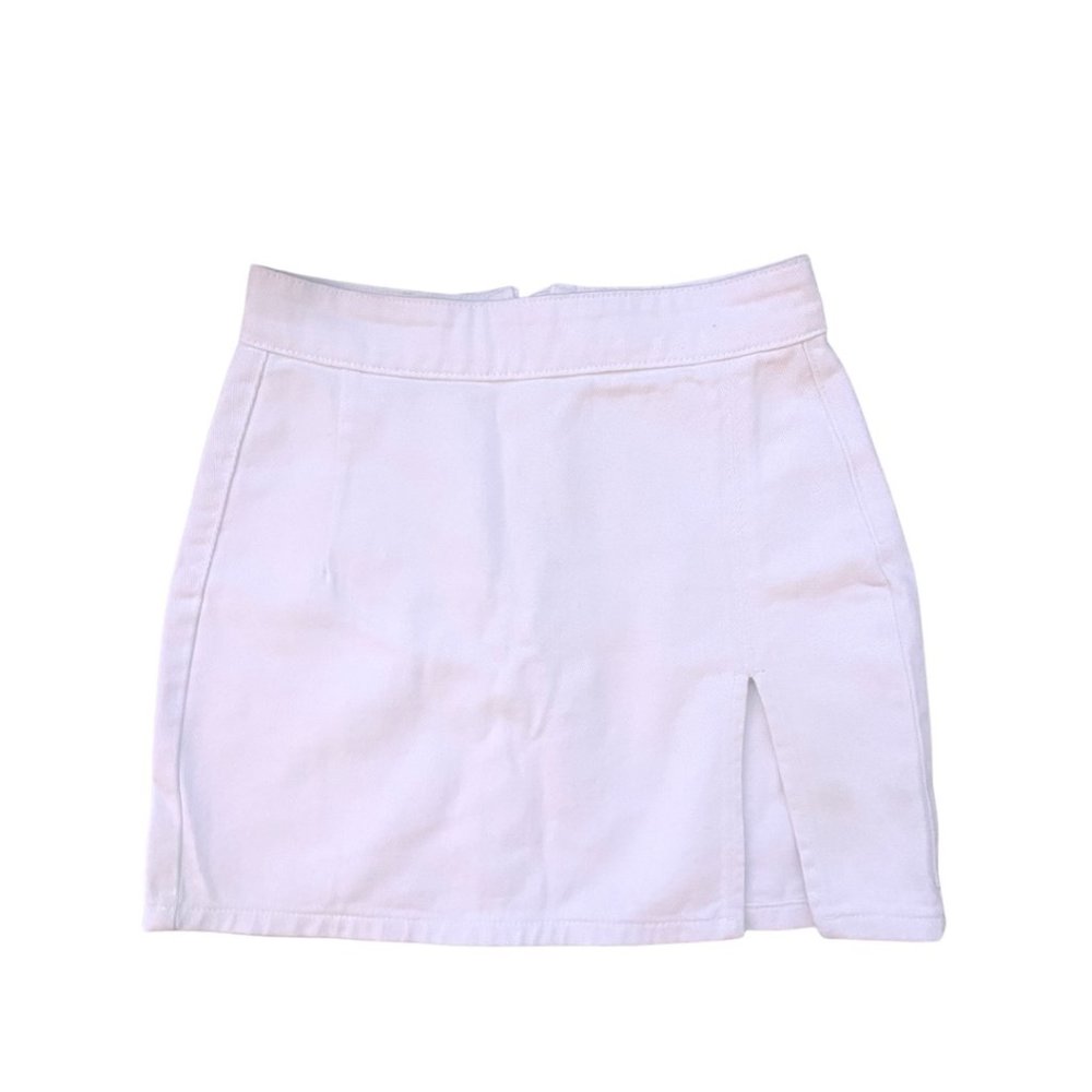 Lioness White Denim Skirt